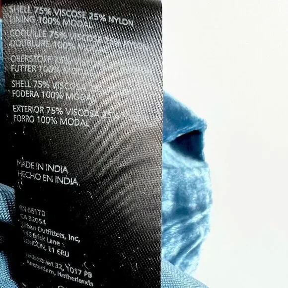 Anthropologie The Somerset Mini Dress: Velvet Edition in Blue Size XXS NWT - Picture 8 of 16